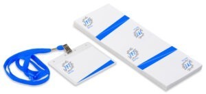 2-Color FOLDING Thermal Continuous-Form Badges, Available in Two Sizes