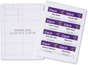 3 1/2"W x 2 1/4"H 8-up Blank or Printed