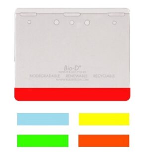 3"H x 4"W BIO-D® Stock Printed Name Badge Holder