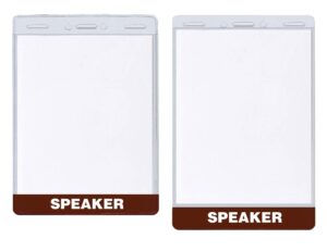 5 1/2"H x 4 1/4"W Premium Custom Imprint Name Badge Holder