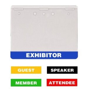 3"H x 4"W 8 mil In-Stock Printed Name Badge Holder